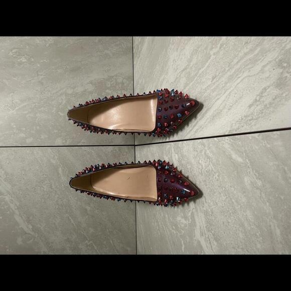 NWOT Gradiant patent leather studded rivet pointed toe stiletto heels Size 39/8 - Picture 1 of 5